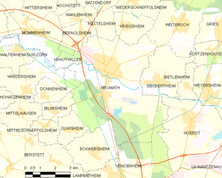 Map commune FR insee code 67067